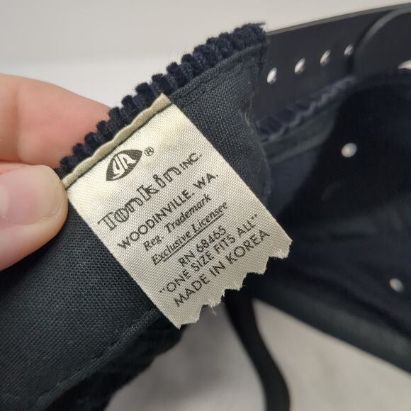 Consolidated Freightways Snapback Rope Hat Black One Size Corduroy - Picture 9 of 9